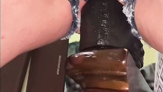 MILF Squirting on XL King Cock