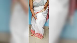 Neighbor Bhabhi wearing saree - sexy Figure