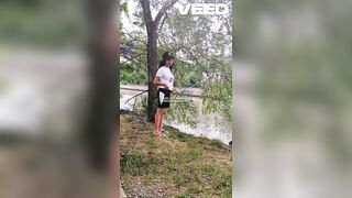 CAMPER GIRL EXPLORING NAKED TEASE